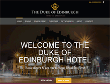 Tablet Screenshot of dukeofedinburghhotel.co.uk